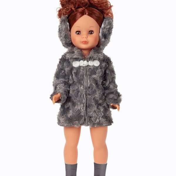 Nº9 Abrigo de Pelo Gris y Orejeras