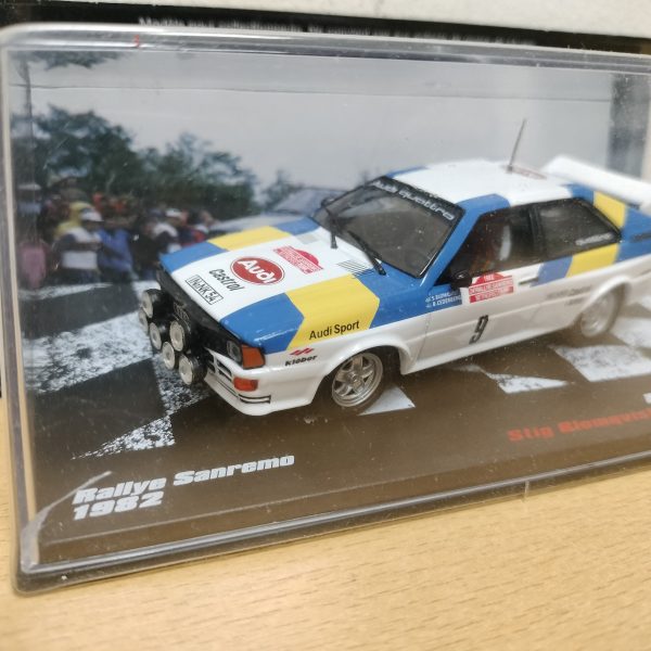 #17. AUDI QUATTRO SANREMO 1982. #17. BLOMQVIST. 1/43 vencedores de rally